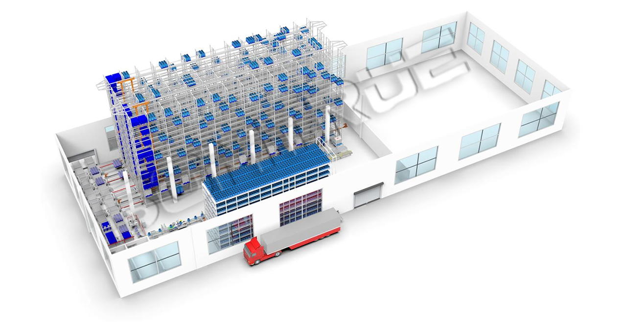 空桶庫+灌裝線+立體倉庫